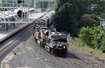 NS 8165 leads train 60U past the new station